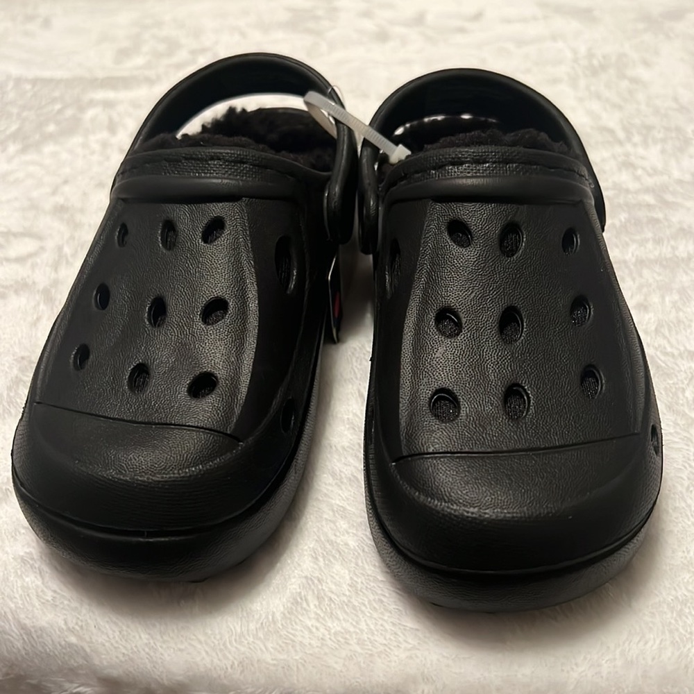 Toddler’s Comfort Clogs With Faux Fur Lining Size C10 Unisex | Black NWT